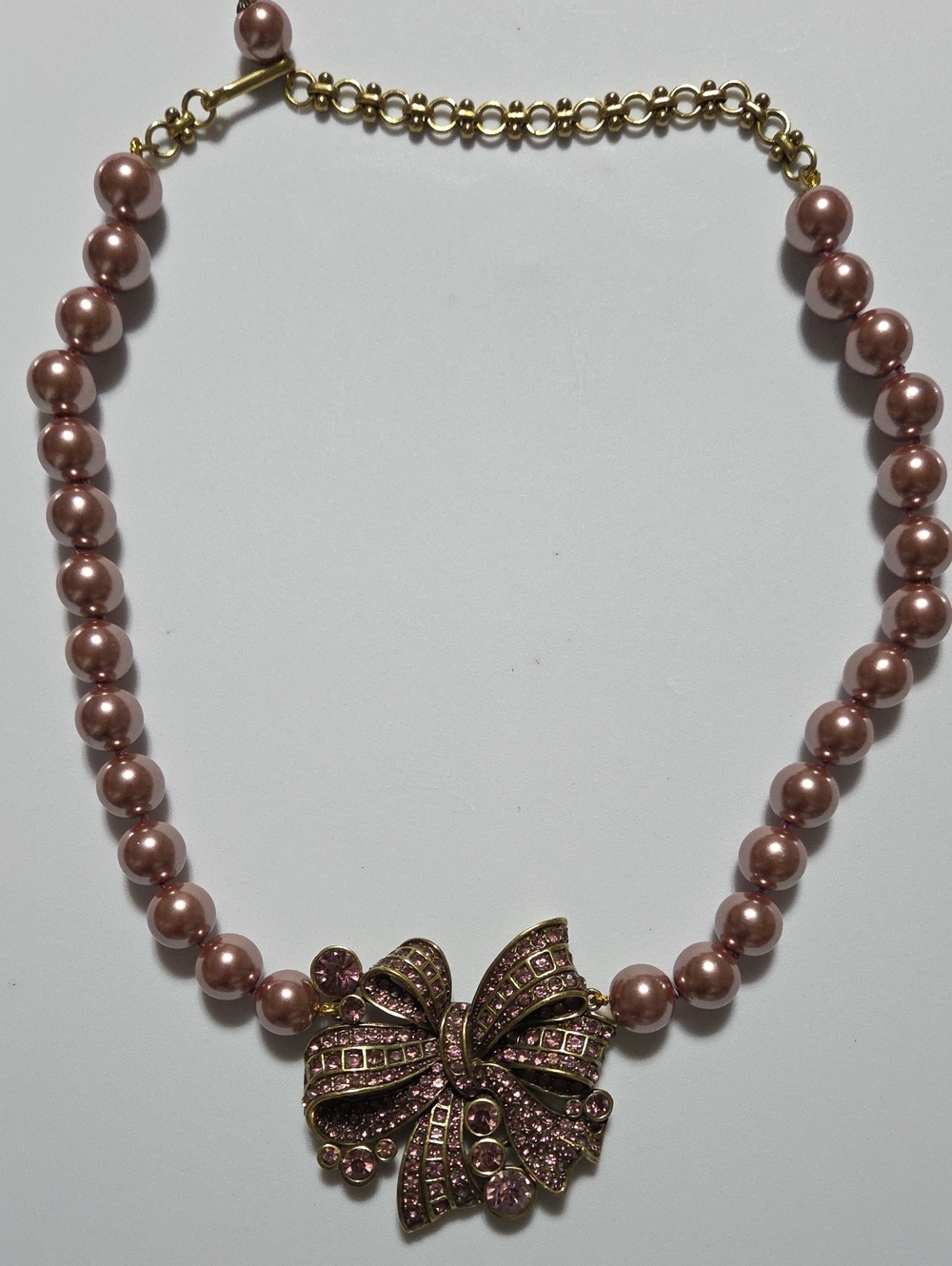 HEIDI DAUS Ravishing Ribbon Beaded Necklace Crystal Statement Necklace